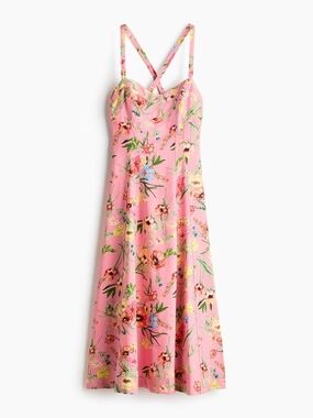 H&M Pink Floral Flare Dress